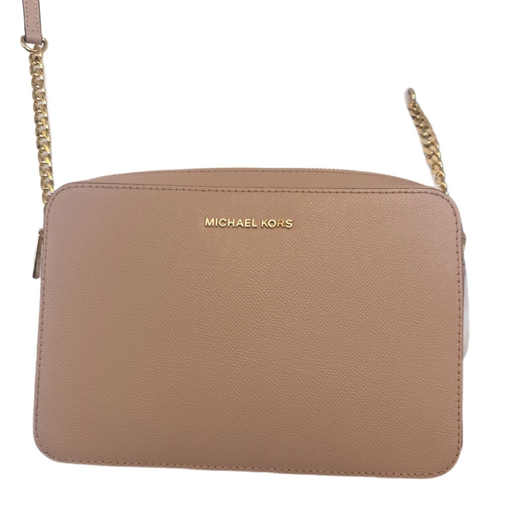 Michael Kors Jet Set Beige/Nude Crossbody Bag with Gold Accents - Picture 3 of 14